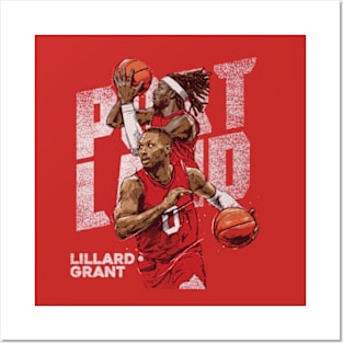 Damian Lillard & Jerami Grant Portland Duo Posters and Art